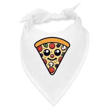 Peppige Peperoni: Die glückliche Scheibe - Bandana - Weiß - Vorne