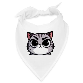 Tabby-Eigenschaften: Die ausdrucksstarke Katze - Bandana - Weiß - Vorne
