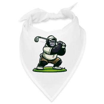 Golf-Gorilla - Bandana - Weiß - Vorne