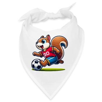 Scamper Striker: Das Fußball-Eichhörnchen - Bandana - Weiß - Vorne