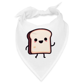 Toasty Buddy: Die lächelnde Scheibe - Bandana - Weiß - Vorne