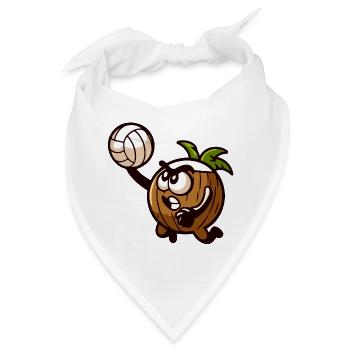 Spike die Volleyball-Eichel - Bandana - Weiß - Vorne