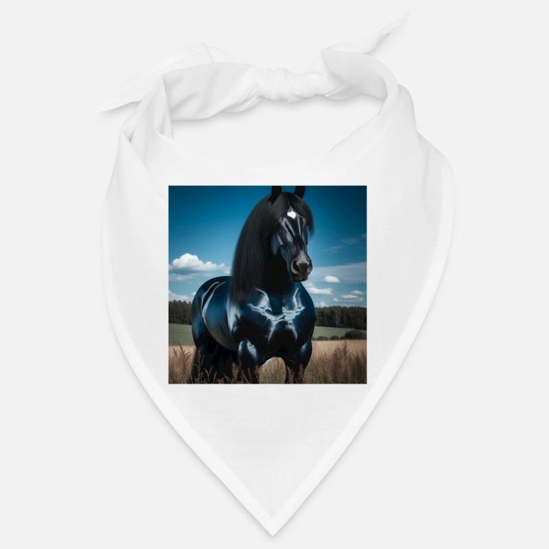 Puissant cheval noir Bandana