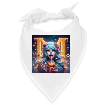 Naschkatzen-Clown 3D - Bandana - Weiß - Vorne