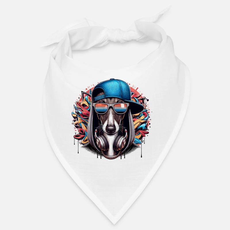 Windhund Gangsta Hund Graffiti Geschenk Bandana