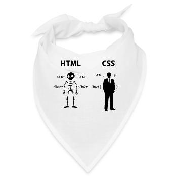 Developer Programmierer Coden Css Skripting Code - Bandana - Weiß - Vorne