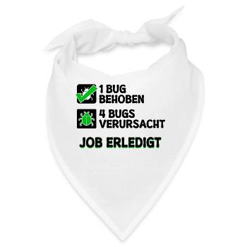 Open Source Bugfixing Bugs Developer Programmier - Bandana - Weiß - Vorne