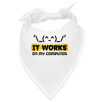Coden Skripting Computerfreak Developer Statement - Bandana - Weiß - Vorne