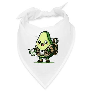 Avocado-Abenteurer Toon - Bandana - Weiß - Vorne