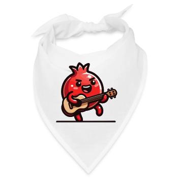 Granatapfel-Melodie - Bandana - Weiß - Vorne