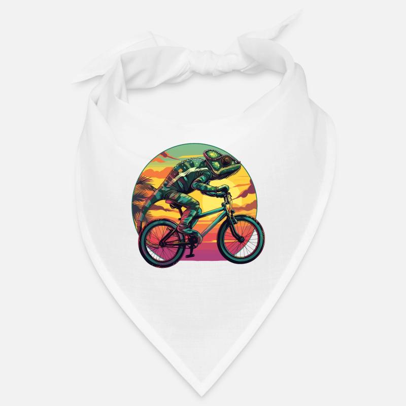 Chameleon Bicycle Cyclist Reptile Animal Bandana