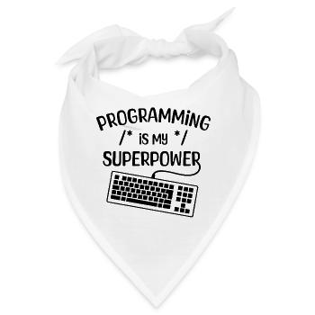 Computerfreak Statement Developer Programmierer - Bandana - Weiß - Vorne