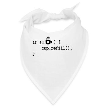 Developer Programmierer Code Webentwickler Debug - Bandana - Weiß - Vorne