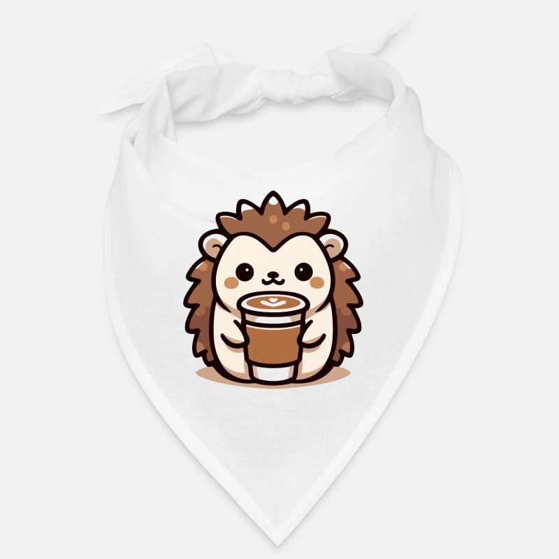 Kaffeeliebender Igel Bandana