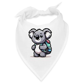 Backpacker-Koala: Der Globetrotter-Kumpel - Bandana - Weiß - Vorne