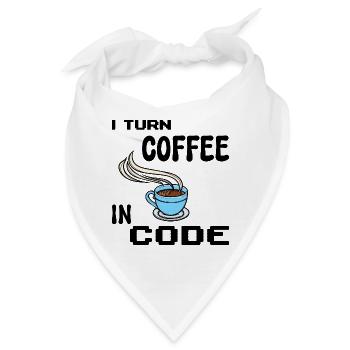 Code Programmierer Skripting Statement Developer - Bandana - Weiß - Vorne