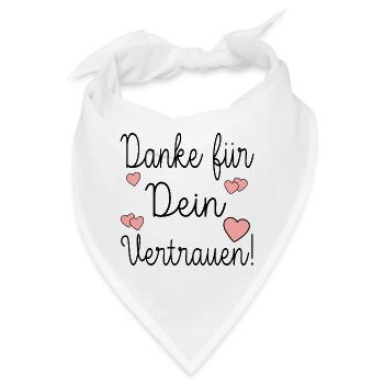 DANKE FÜR DEIN VERTRAUEN - Bandana - Weiß - Vorne