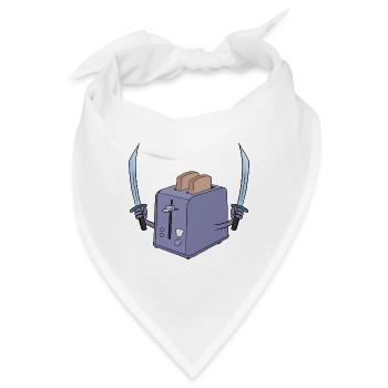 Toaster und das Schwert - Bandana - Weiß - Vorne