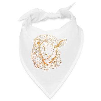 Löwe und Lamm - Bandana - Weiß - Vorne