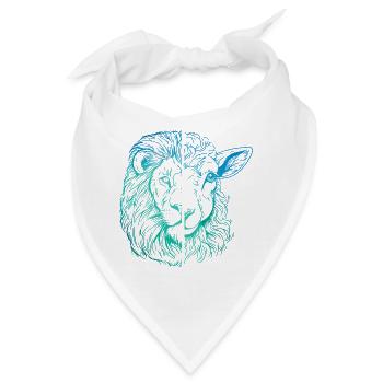 Löwe und Lamm - Bandana - Weiß - Vorne