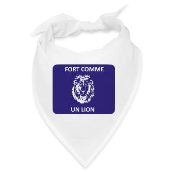 Stark wie ein Löwe - Bandana - Weiß - Vorne
