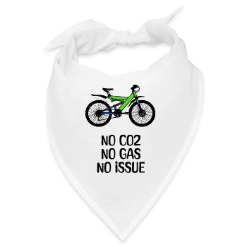Fahrrad Statement Tanken Energiespeicher - Bandana - Weiß - Vorne