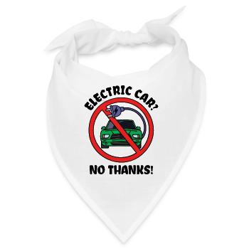 E-auto Tanken Auto Statement Benzin Energie - Bandana - Weiß - Vorne