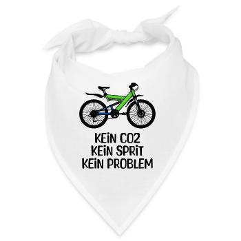 Tanken Fahrrad Energiespeicher Antrieb Statement - Bandana - Weiß - Vorne