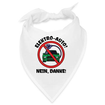 Tanken Statement Antrieb E-auto Energiespeicher - Bandana - Weiß - Vorne