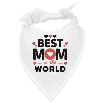 Beste Mama der Welt - Bandana - Weiß - Vorne