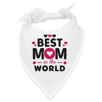 Beste Mama der Welt - Bandana - Weiß - Vorne