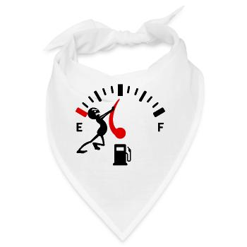 Zapfsäule Tanken Elektrische Energie Antrieb - Bandana - Weiß - Vorne