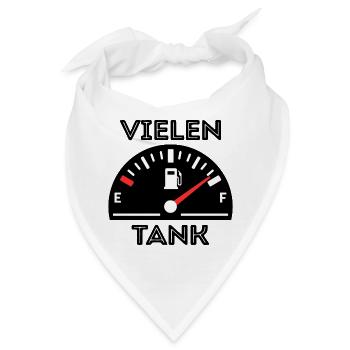 Tankstelle Benzin Tanken Statement Zapfsäule - Bandana - Weiß - Vorne
