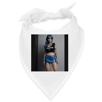 Rebellisches Mädchen - Bandana - Weiß - Vorne