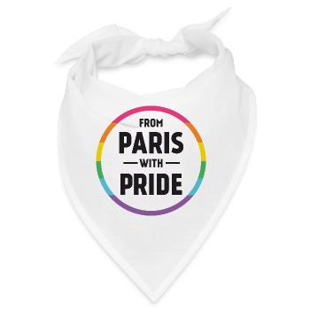 LGBTQ Pride Month - Mit Pride aus Paris - Bandana - Weiß - Vorne