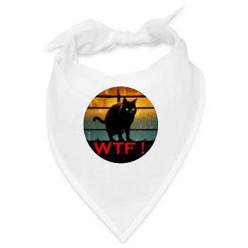 WTF Katze im Abendlicht - Bandana - Weiß - Vorne
