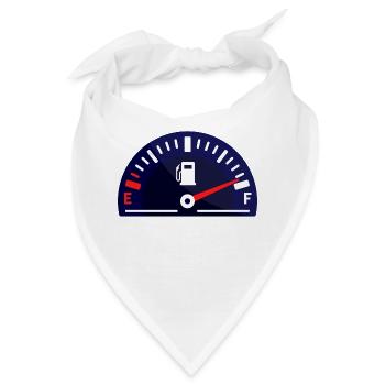 Tanken Tankstelle Elektrische Energie Zapfsäule - Bandana - Weiß - Vorne