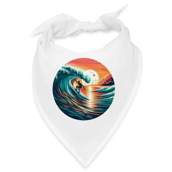 Sunset Surfer - Bandana - Weiß - Vorne