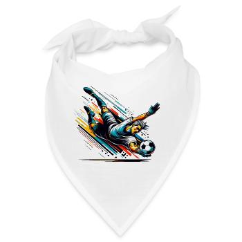 Fußballtorwart in voller Aktion für Fußballer - Bandana - Weiß - Vorne