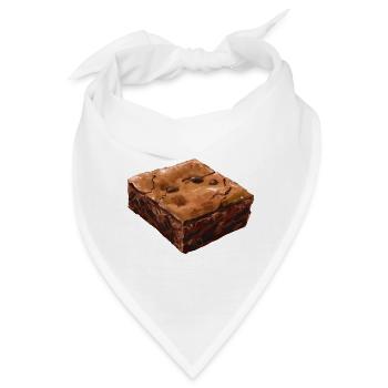 Rustikaler Brownie Illustration - Bandana - Weiß - Vorne
