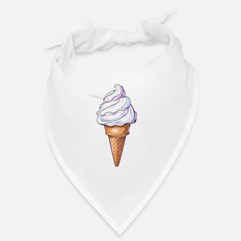 Cornet de glace sucrée d’été avec glaçage Bandana