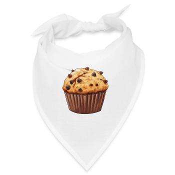 Leckere Schokoladen Chips Muffin - Bandana - Weiß - Vorne