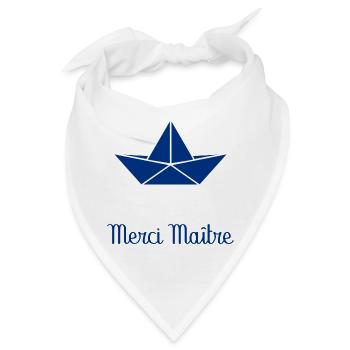 MEISTER. MEISTER. VIELEN DANK. DANKE, MEISTER. MEISTER - Bandana - Weiß - Vorne