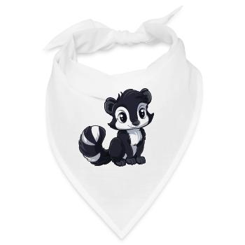 Entzückender Skunk Für Tierliebhaber - Bandana - Weiß - Vorne