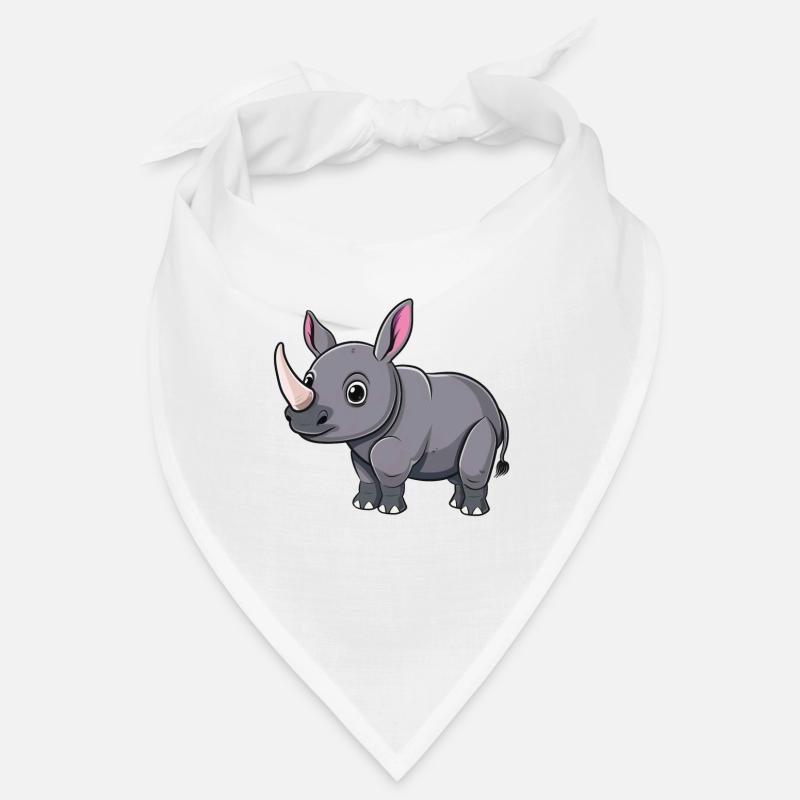 Rhinocéros mignon en gris pour vous Bandana