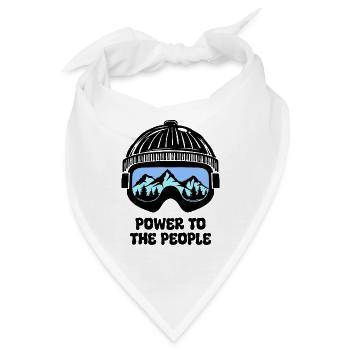 Skifahrer Statement Wintersport Winterurlaub Berg - Bandana - Weiß - Vorne