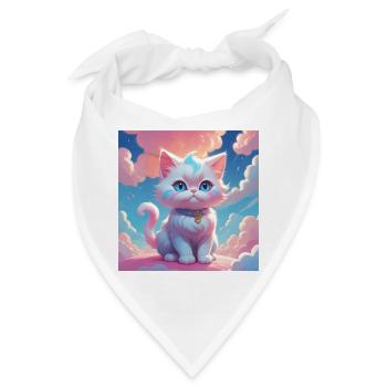 Kätzchen - Bandana - Weiß - Vorne