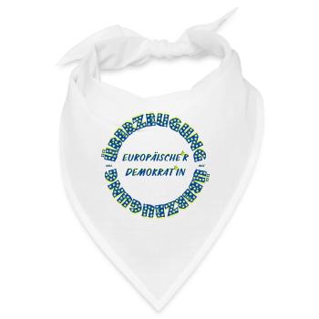 Europäische Demokratin Überzeugung gendergerecht - Bandana - Weiß - Vorne