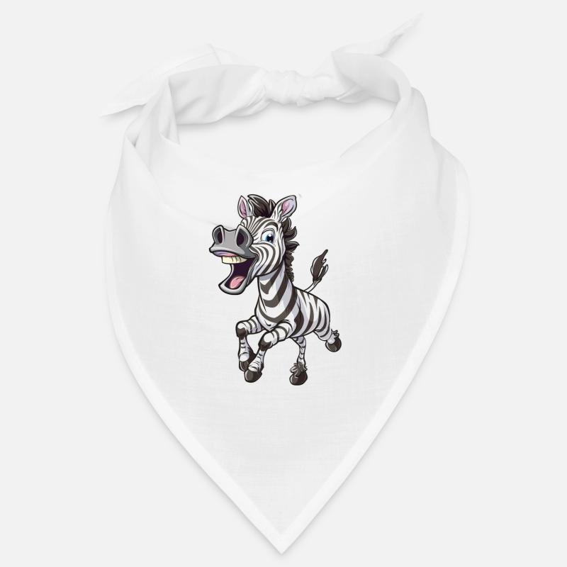 Cheerful zebra with a smile Bandana