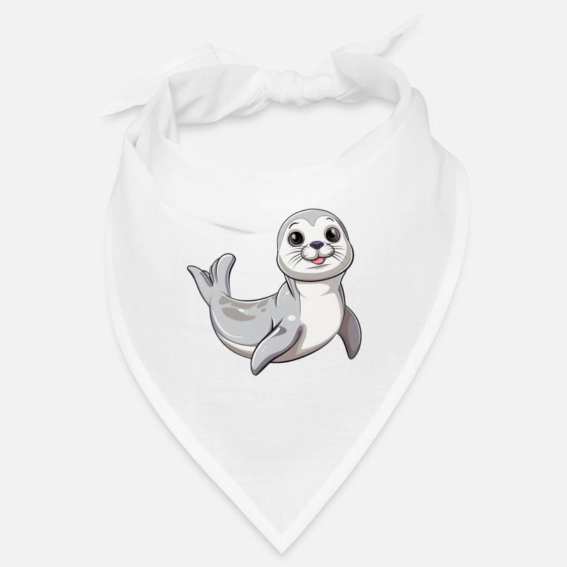 Phoque mignon avec de grands yeux Bandana